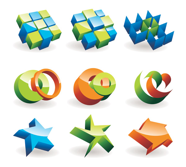free vector 3D Objects Vector